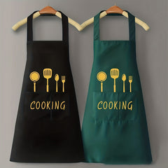 Waterproof & Stain-Proof Apron w/ Pockets for Restaurant