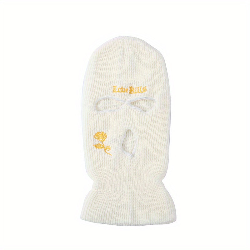 Three Hole Ski Mask Knitted Cap Warm Hat