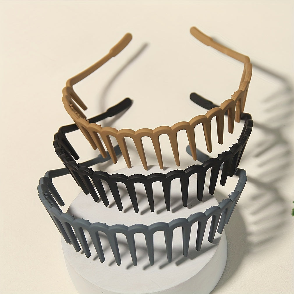 Colorful Matte Head Hoop Toothed Headband Hair Accessories