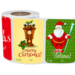 Christmas Holiday Decoration Gift Stickers Rolls Labels Packaging Sticker