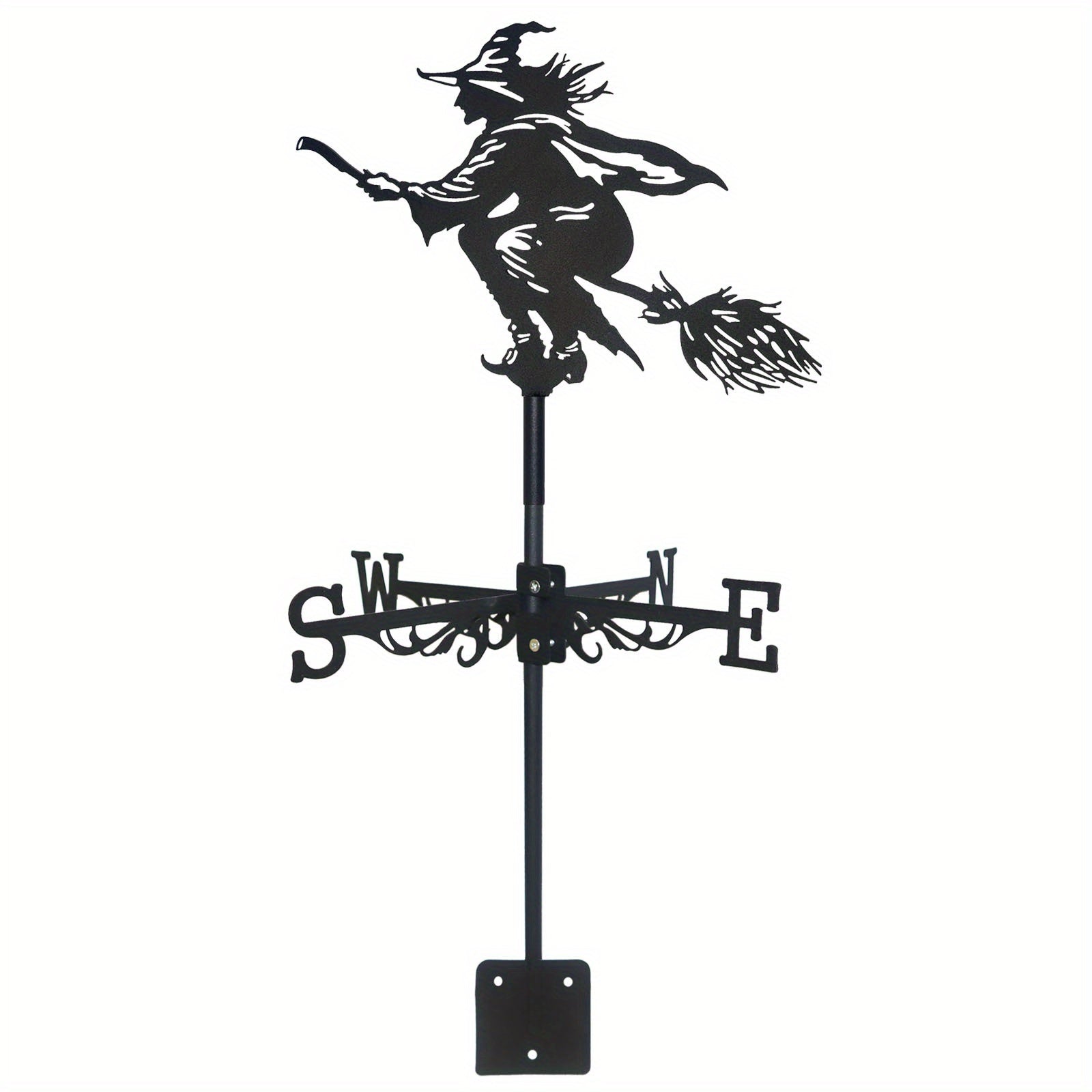 Stainless Steel Weather Vane Magic Broom Shape Metal Weathercock