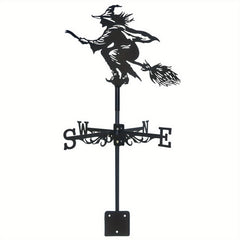 Stainless Steel Weather Vane Magic Broom Shape Metal Weathercock
