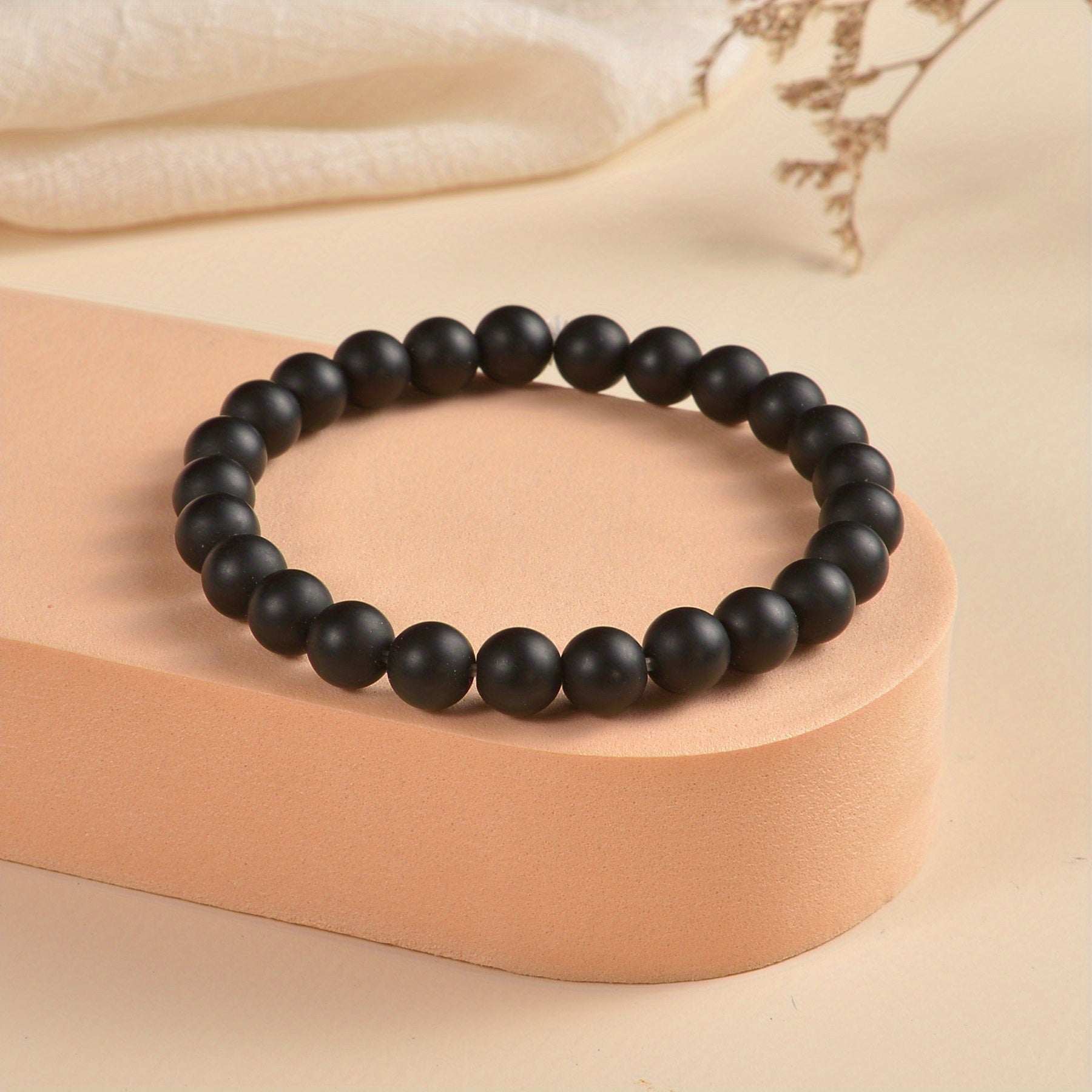 8mm Healing Stone Beaded Bracelet Natural Stretch Bracelet