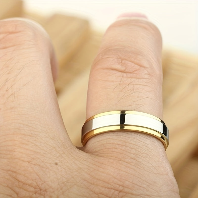 Titanium Steel Couple Ring Wedding Ring 4mm 6mm Wide Band Ring Men Women Love
