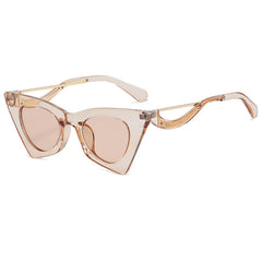 Irregular Polygon Cat Eye Sunglasses for Women Girls UV Protection Shades