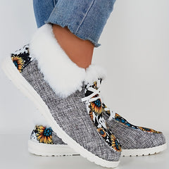Women's Sunflower & Cow Pattern Slip-resistant Sneakers
