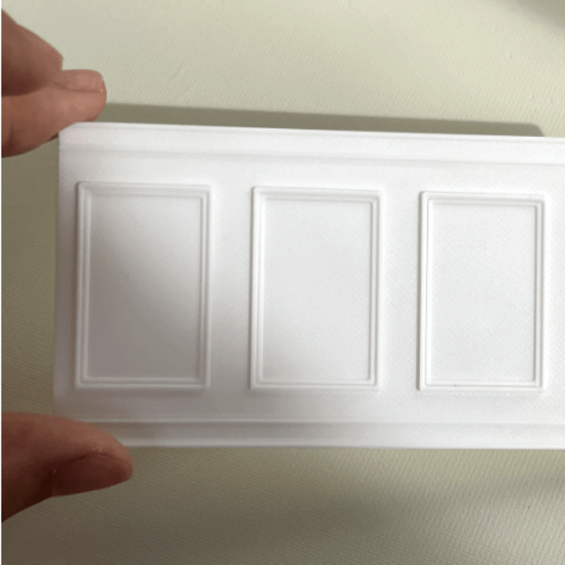 1:12 Scale Checkerboard Wainscoting 3D Wall Stickers for Dollhouses Model Homes