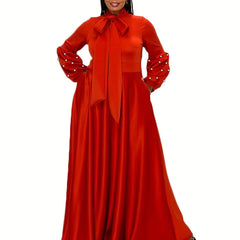  Knot Front Maxi Party Dress