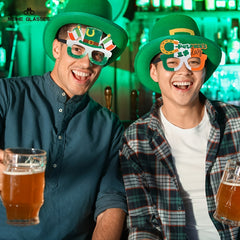 St Patrick's Party Decoration Glasses Clover Elf Green Dwarf Party Photo Props