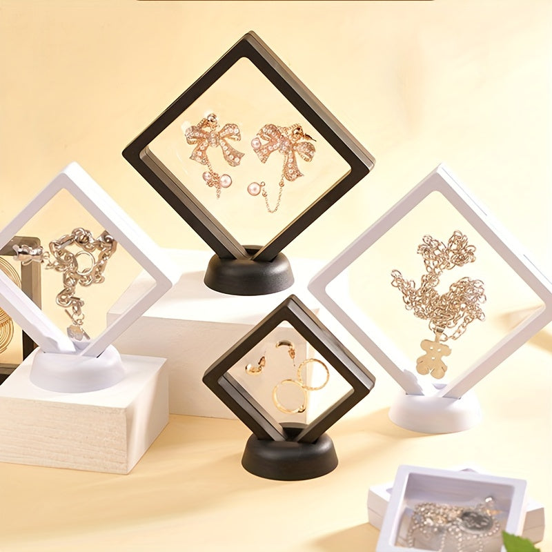 PE Film Suspension Jewelry Display Box Square 3D Album Floating Frame Holder
