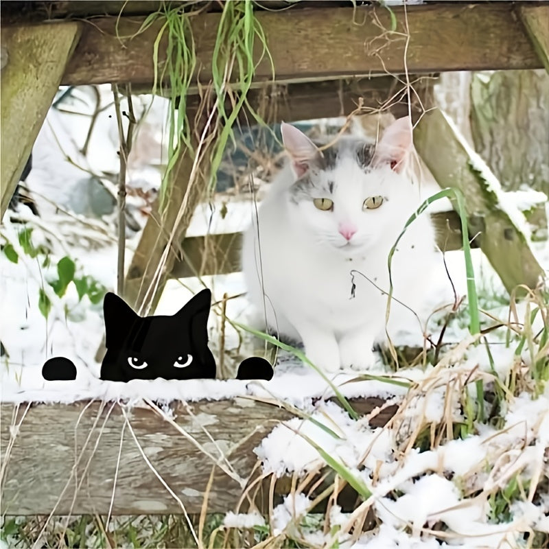 Cat Garden Decor Metal Home Courtyard Patio Lawn Art Decor