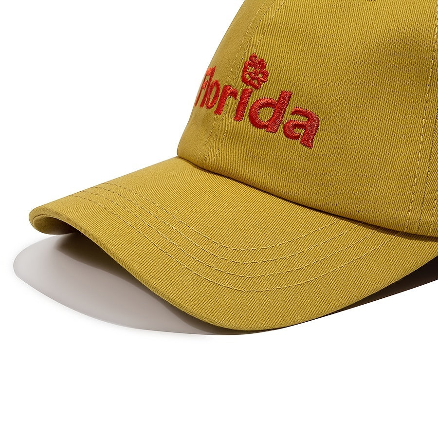 Florida Embroidery Baseball Cap Cotton Sun Hat Women Sports Hat