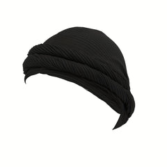 Men's Twisting Cap Pit Strip Button Head Wrap Cap