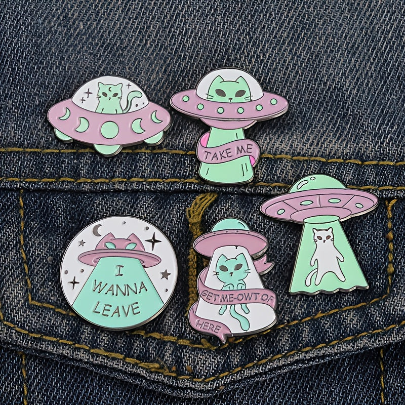 Creative Cartoon Space Alloy Brooch