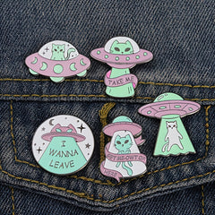 Creative Cartoon Space Alloy Brooch