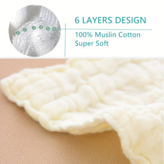 4pcs Muslin Burp Cloths Baby Burp Rags Boy Girls 6 layer Large 25 4cmx25 100