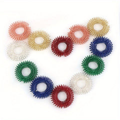 Colorful Acupressure Massage Rings for Men & Women - Hand Massage Tool