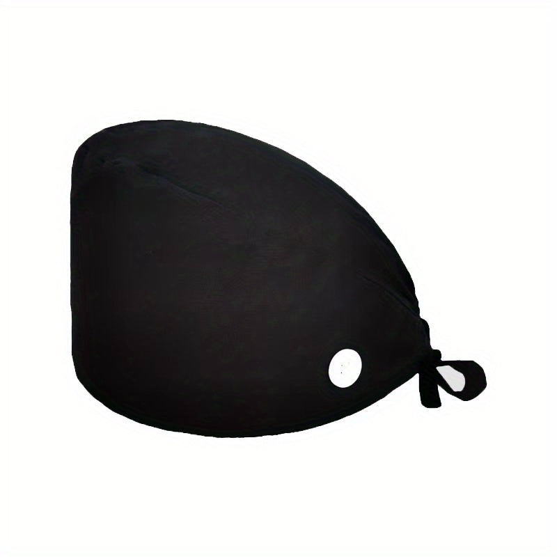 Solid Work Caps With Sweatband & Buttons Unisex Nurse Cap