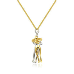 Couple Hug Pendant Necklace