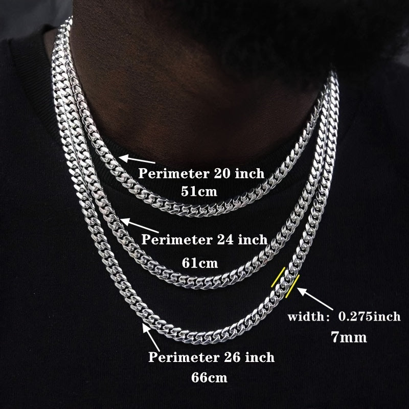Men's Cuban Chain Necklace in Metal