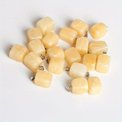 Cubic Raw Stone Pendant Necklace DIY Jewelry Accessory
