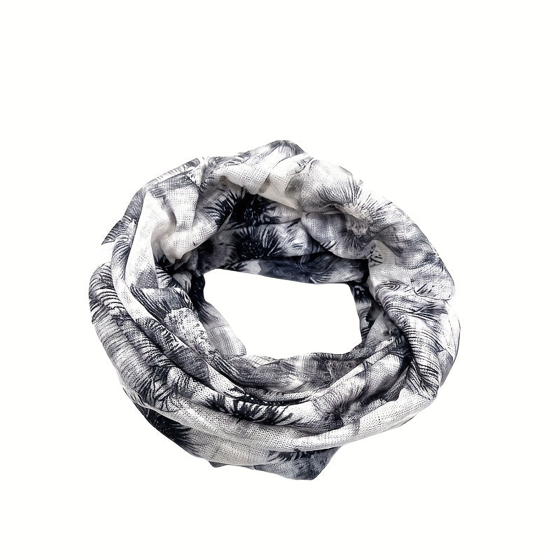 Vintage Flower Print Beanie Lightweight Skull Hat Elastic Headband
