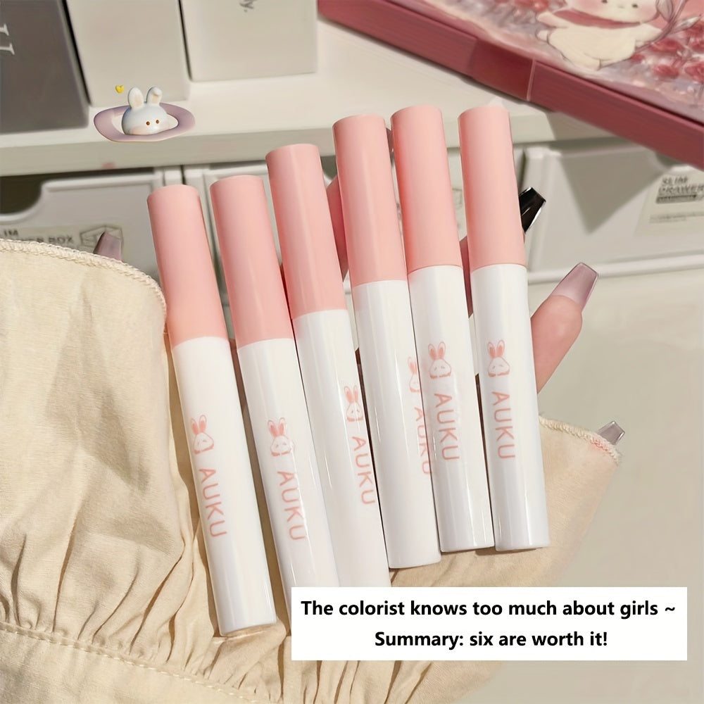 6-Pc Set Velvet Lip Glaze Natural Makeup Full Rendering Gift Women