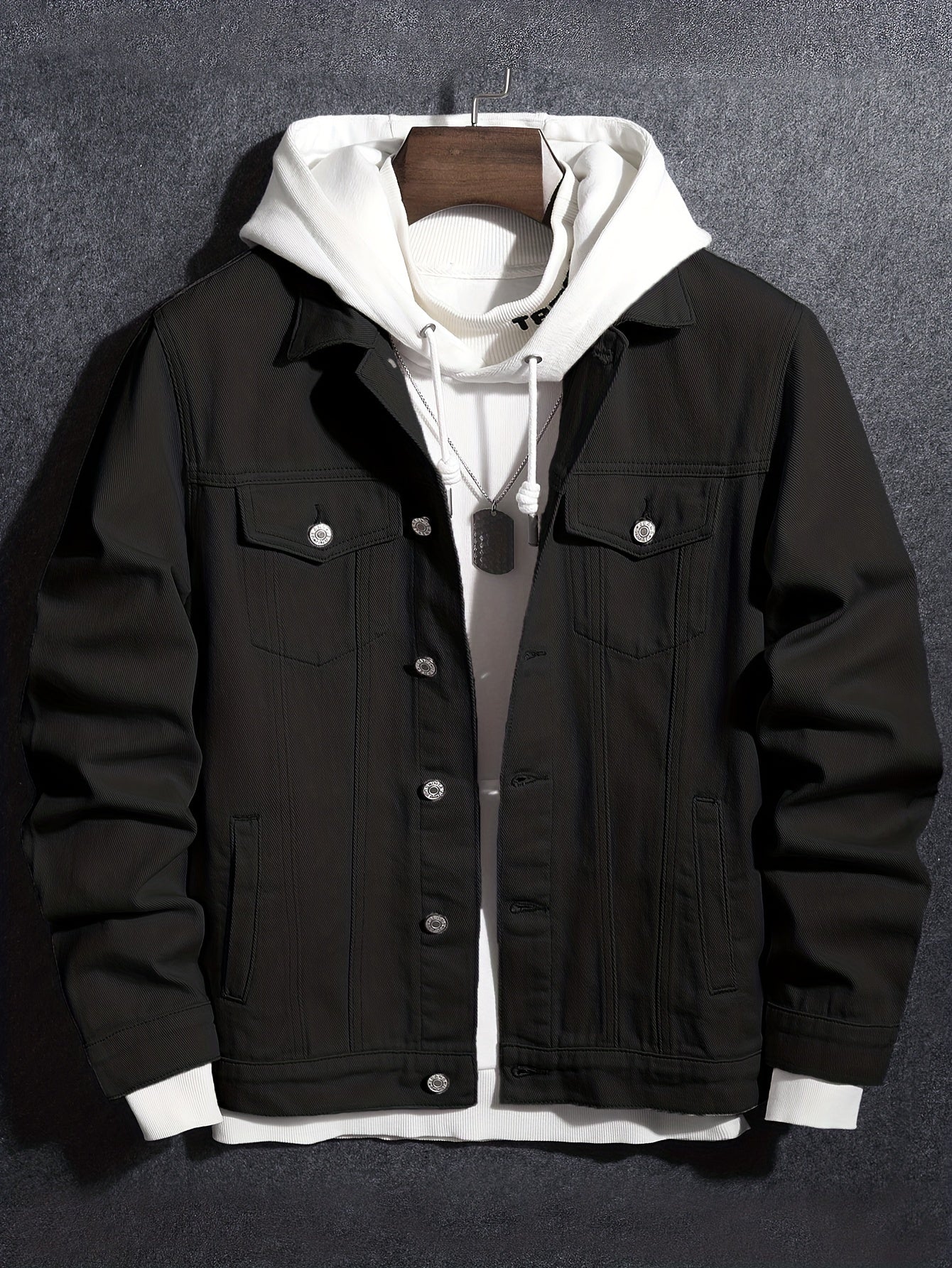 Men's Street Style Denim Jacket for Spring Fall