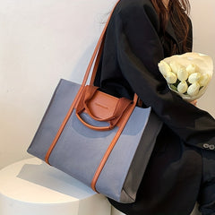 Large Capacity Canvas Tote Bag Lightweight Shoulder Bag