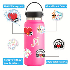 Music Themed Stickers for Water Bottles, Laptops, Guitars