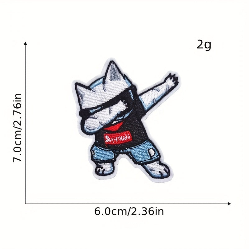 5pcs Superanimals Iron On Patches Sew On Embroidered Applique Repair Patch