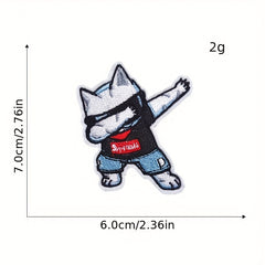 5pcs Superanimals Iron On Patches Sew On Embroidered Applique Repair Patch