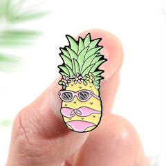 Creative Pineapple Shaped Bikini Alloy Brooch