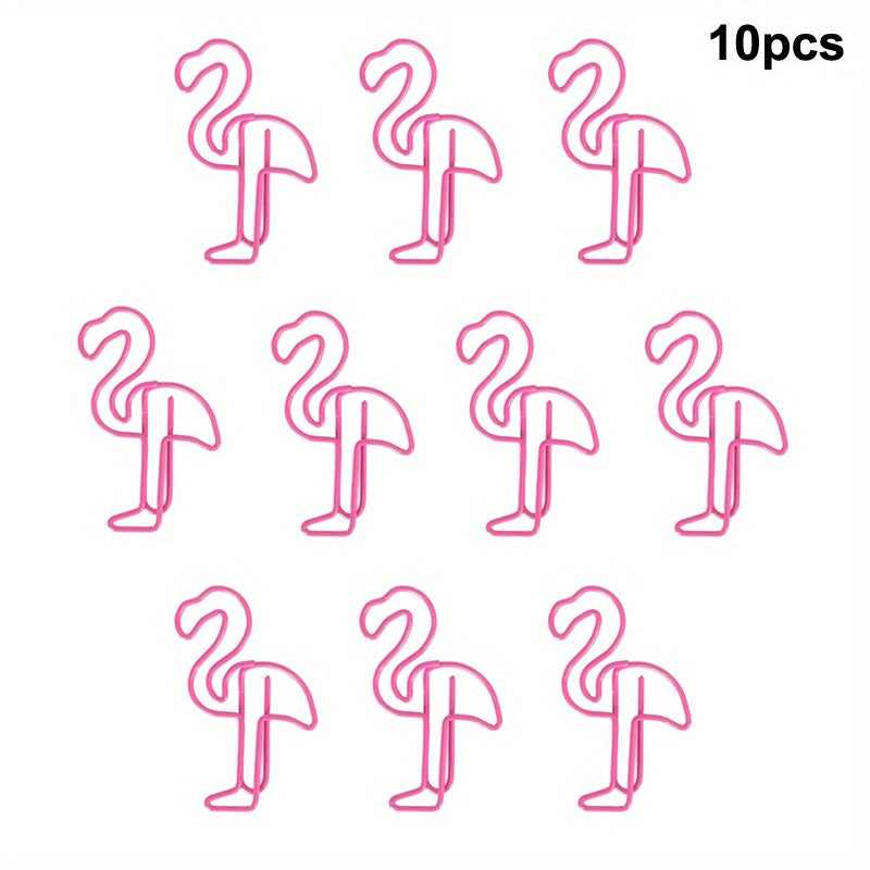 Flamingo Paper Clips Funny Paperclips Bookmark Metal File Note Clips