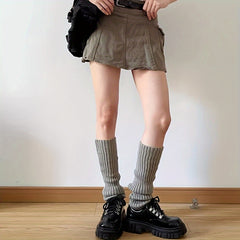 Ribbed Leg Warmers All match Socks Women's Stockings