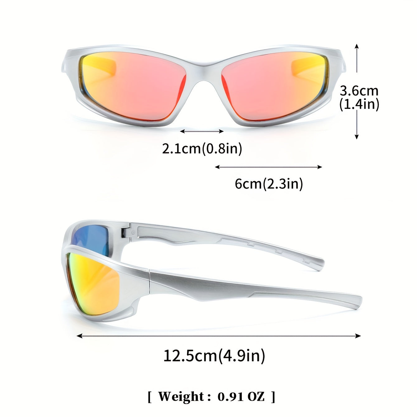 Retro Clout Mirror Lens Wrap Around Sport Sunglasses UV400