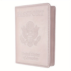 PU Leather RFID Anti theft Brush Passport Holder Classic Travel Passport Holder