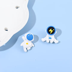 Cartoon Astronaut Resin Spaceman Pin Brooches for Kids
