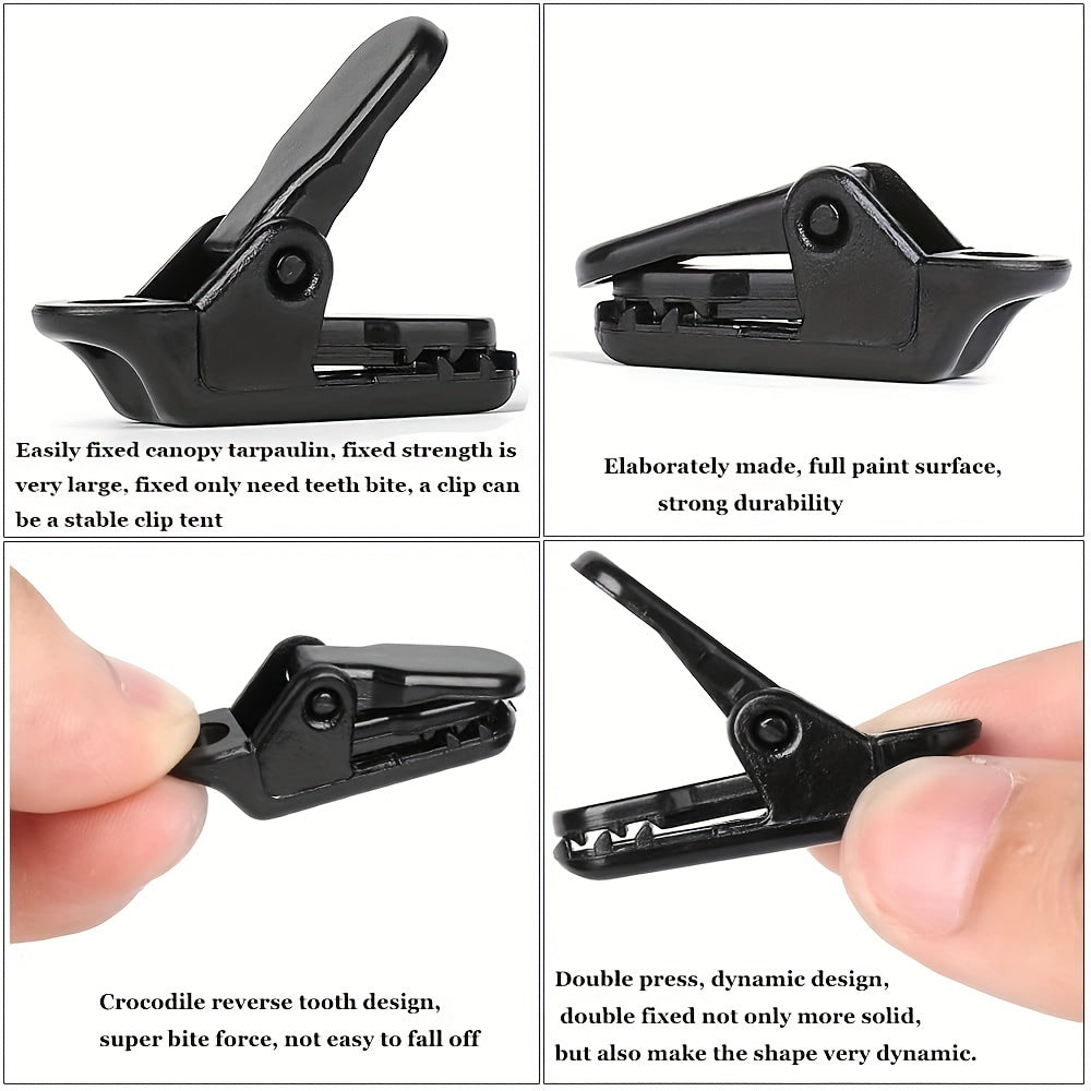 10pcs Mini Tarp Clips Heavy Duty Lock Grip for Tent Awning Clamp