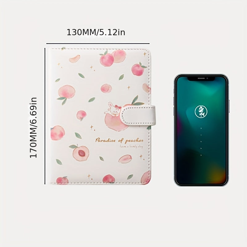Peach A5 Notebook with Magnetic Buckle