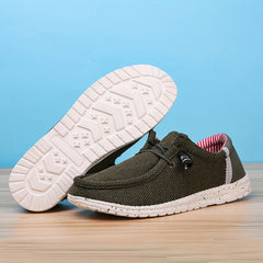 Men's Canvas Lace Up Casual Shoes Non Slip Sneakers