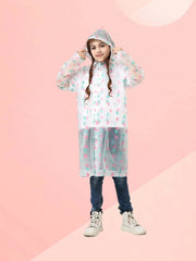 Girls Cartoon Raincoat Poncho for School