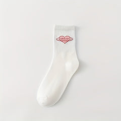 Heart Print Socks 4 Pairs Women's Stockings