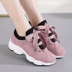 Women's Chunky Sneakers Lace Up Platform Running Shoes