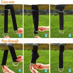 Tree Swing Sling Set with Safety Buckle & Pouch