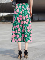  Women's Floral Print Maxi Skirt
