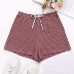 Comfy Lace Up Lounge Shorts Soft Womens Loungewear