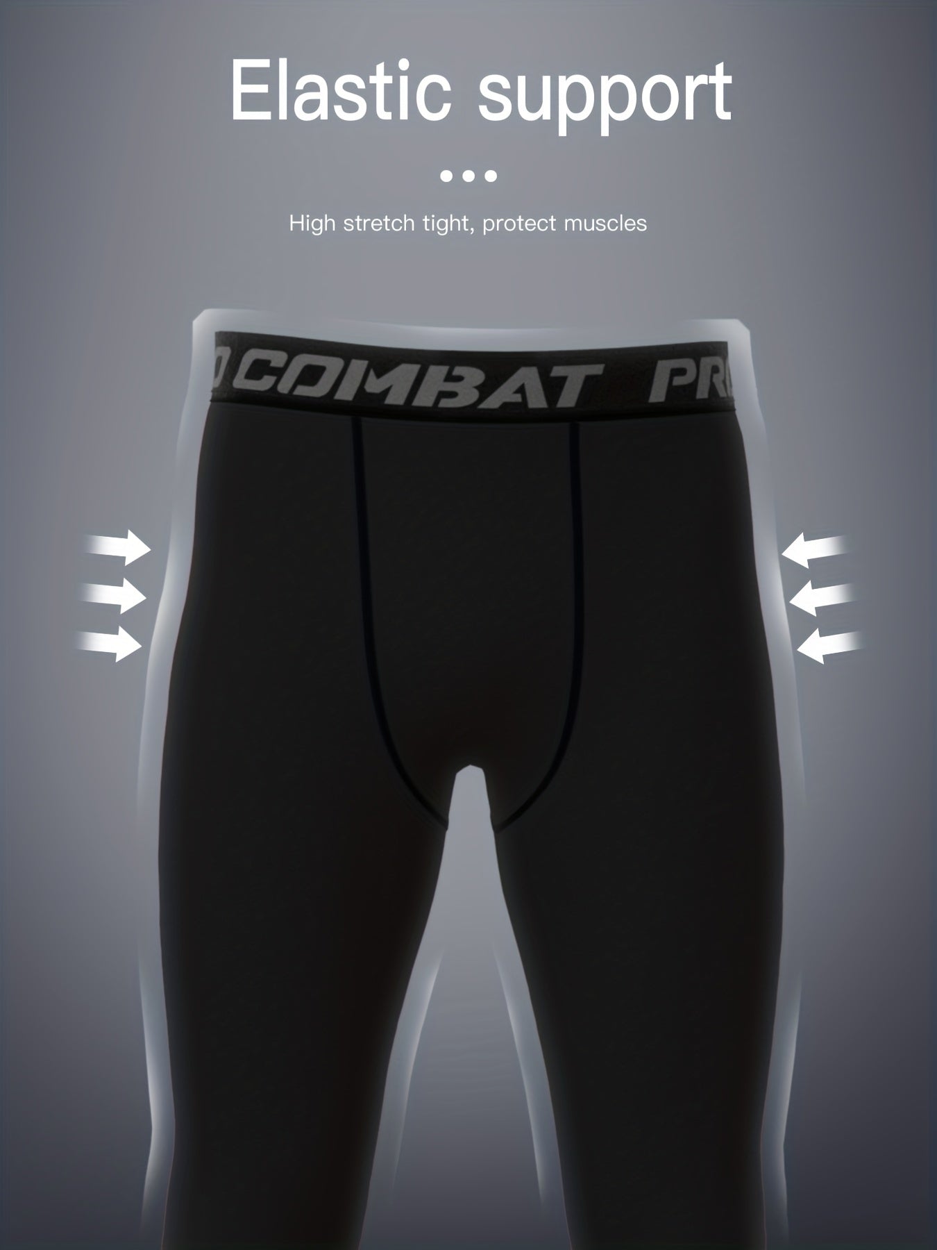 Men's 5pcs High Stretch Leggings Active Quick Drying Sports Compression Pants