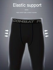 Men's 5pcs High Stretch Leggings Active Quick Drying Sports Compression Pants
