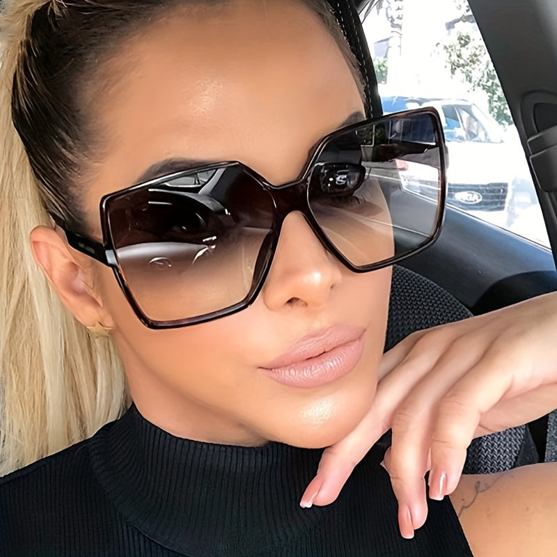 Square Oversized Large Frame Sunglasses Women's Classic Sunshade